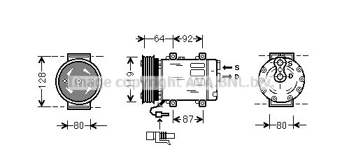 AVA QUALITY COOLING Компрессор, кондиционер JEK039